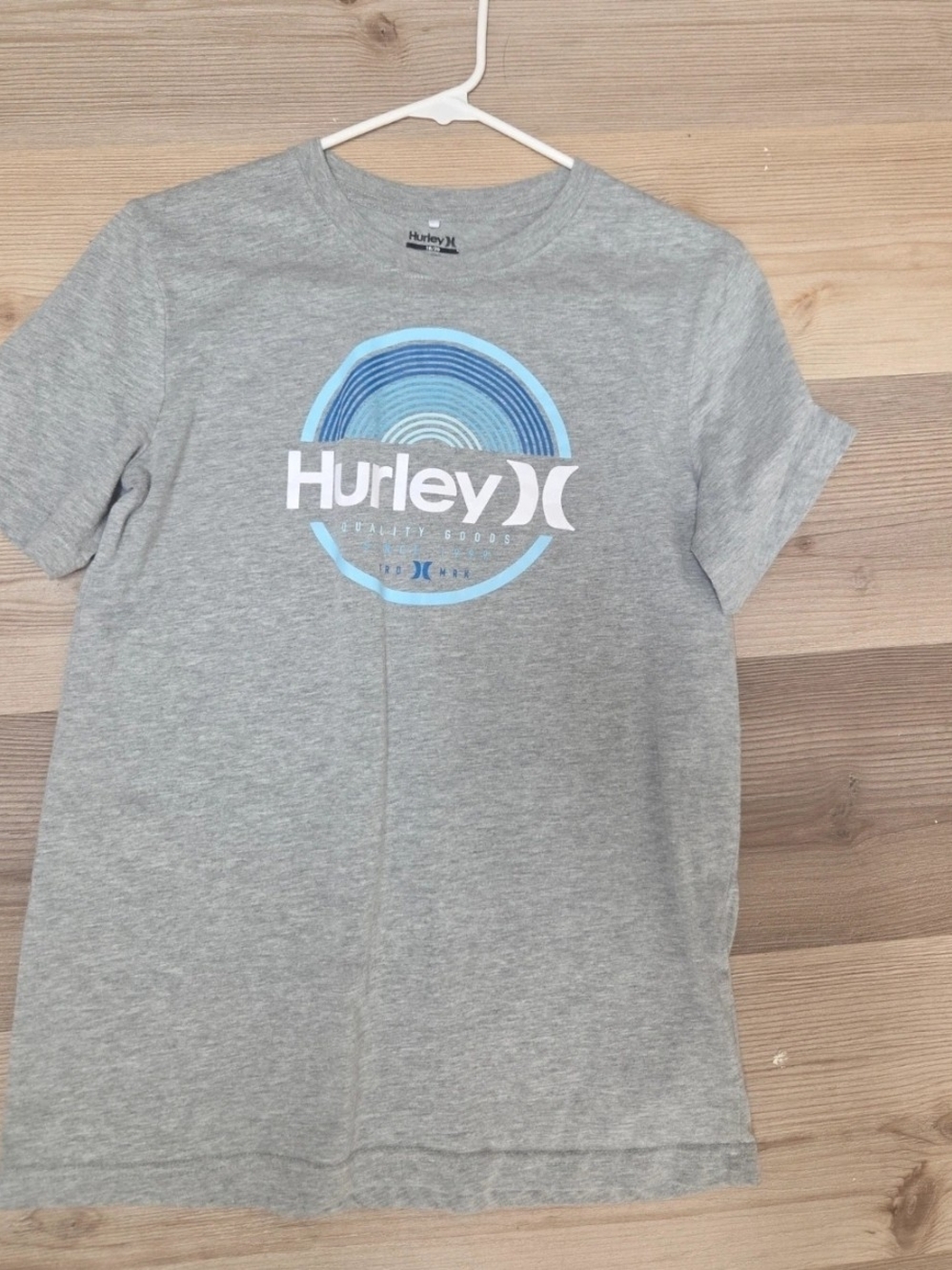 Hurley Gray Tee with Blue Ring Graphic